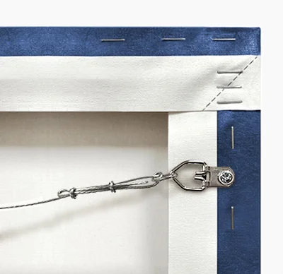 Hanging hardware: hanging wire installed